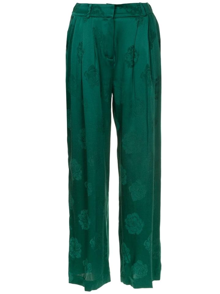 Magda Butrym Pleated High Waisted Trousers - Green