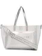 Marc Ellis Metallic Panel Tote - White
