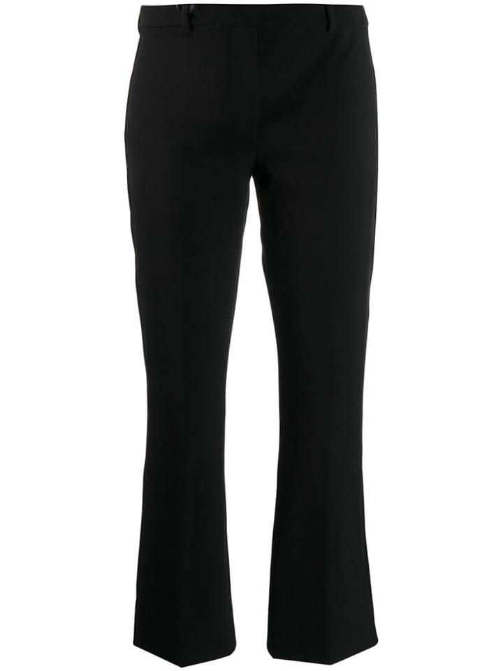 's Max Mara Cropped Flared Trousers - Black