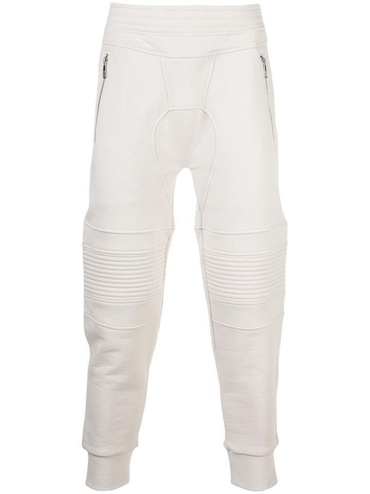 Neil Barrett Ribbed Track Pants - Neutrals