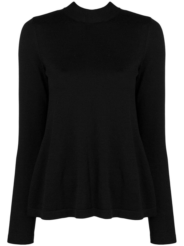 Red Valentino Sheer Panel Knitted Top - Black
