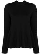 Red Valentino Sheer Panel Knitted Top - Black