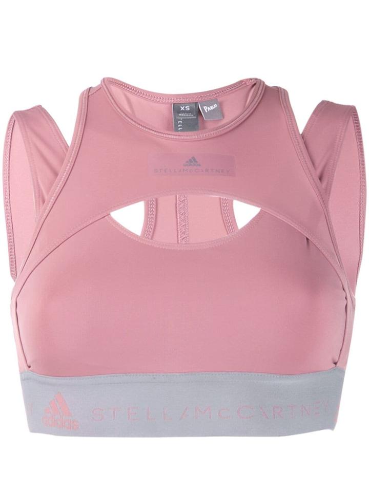 Adidas By Stella Mccartney Layered Compression Top - Pink