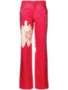 Gianfranco Ferre Vintage 1990's Polka Dot Trousers - Red