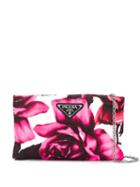 Prada Floral Chain Clutch - Pink