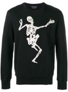 Alexander Mcqueen Skull Embroidered Sweatshirt - Black
