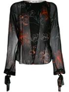 Dvf Diane Von Furstenberg Floral Printed Blouse - Black
