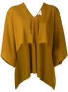 Jucca - Open Front Capelet - Women - Polyester/viscose - S, Yellow/orange, Polyester/viscose