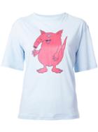 G.v.g.v. Cartoon Print T-shirt, Size: Xs, Blue, Cotton/lyocell