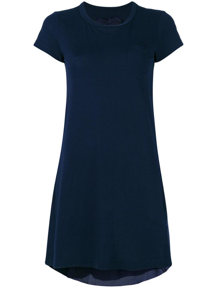 Sacai T-shirt Dress - Blue