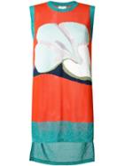 Delpozo Knitted Tank Top, Women's, Size: Small, Yellow/orange, Cotton/polyester/metallized Polyester/polyamide