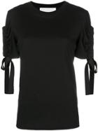 Victoria Victoria Beckham Elasticated Cuff T-shirt - Black