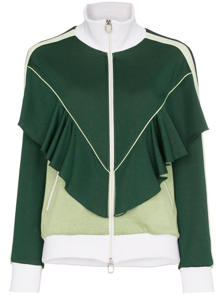 Golden Goose Deluxe Brand Sylvia Ruffle Front Zip Track Jacket - Green
