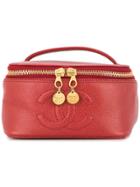 Chanel Vintage Flat Vanity Tote Bag - Red