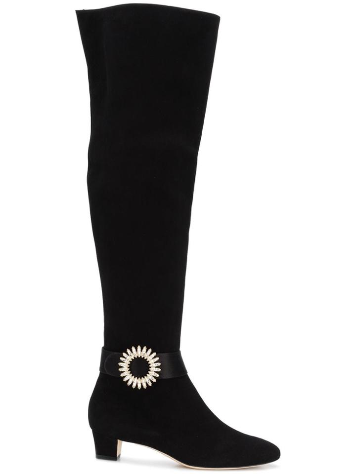 Manolo Blahnik Abau High Ankle Boots - Black