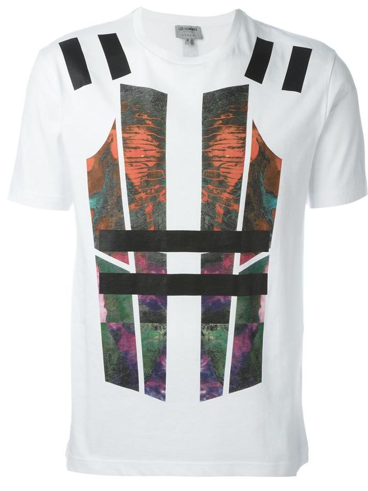 Les Hommes Urban Abstract Print T-shirt