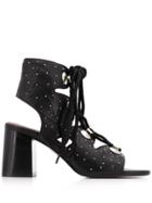 See By Chloé Studded Tie Sandals - Black