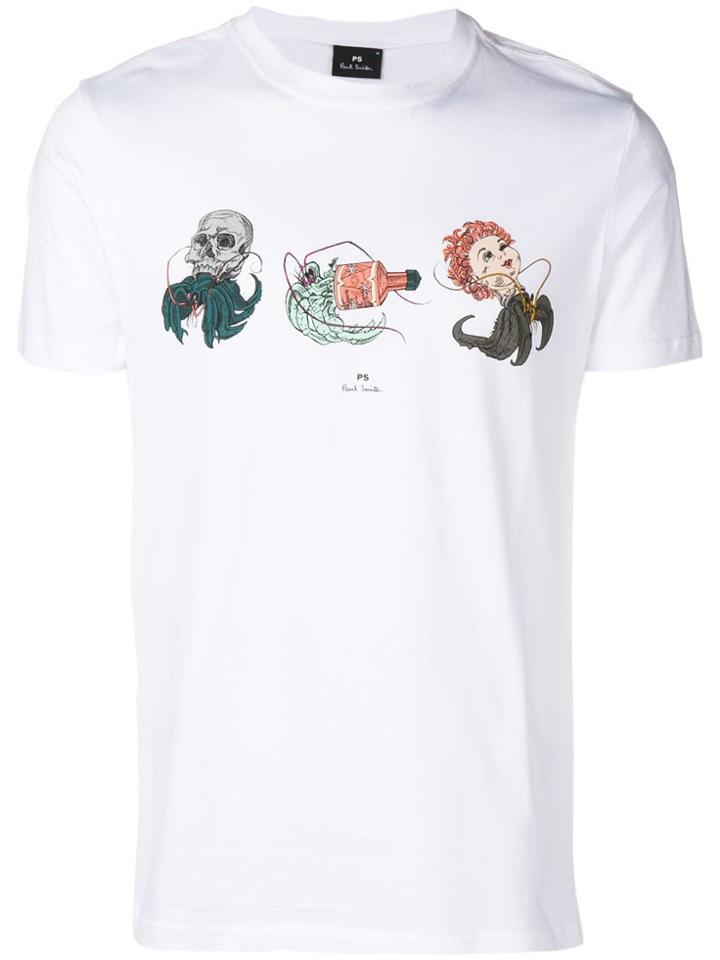 Ps By Paul Smith Graphic Printed T-shirt - White