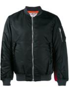 Neighborhood Padded Bomber Jacket, Men's, Size: Large, Black, Nylon/leather/polyester