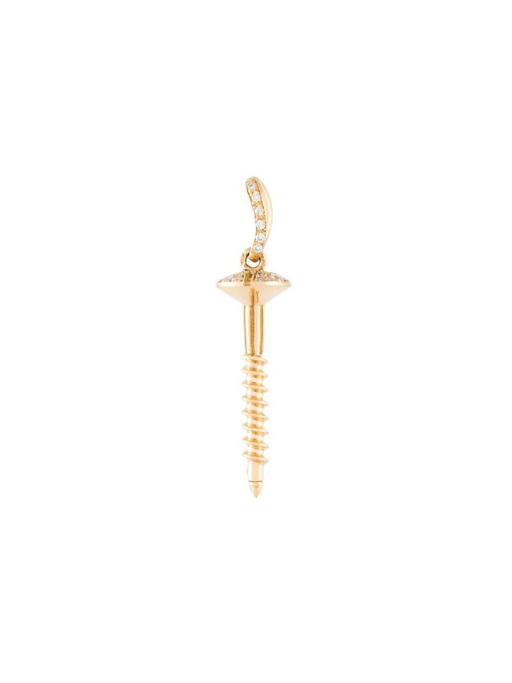 Aurelie Bidermann 'screw' Diamond Pendant - Metallic