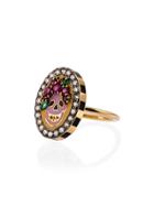 Holly Dyment 18k Yellow Gold Skull Diamond Sapphire Ring - Unavailable