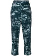 Marni Cerere Print Cropped Trousers - Blue
