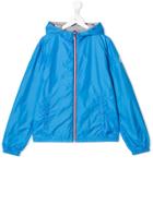 Moncler Kids Zip Up Jacket - Blue