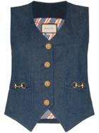 Gucci Horesbit Denim Waistcoat - Blue