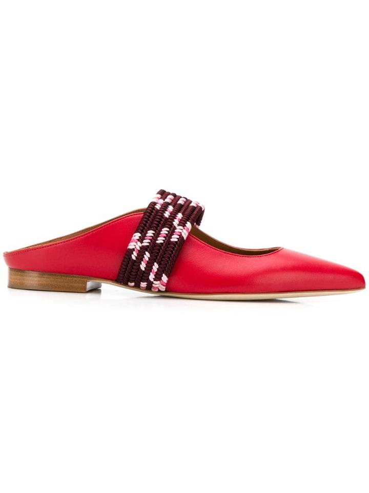 Malone Souliers Mara Flat Mules - Red