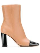 Gianvito Rossi Two Tone Ankle Boots - Black