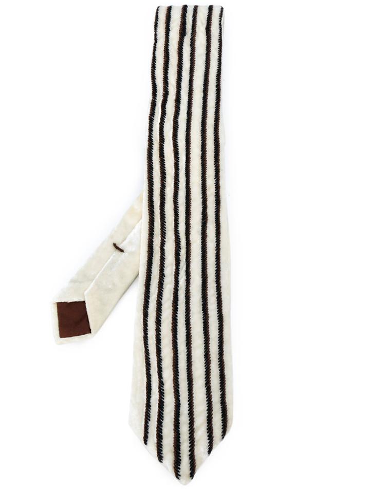 Jupe By Jackie Striped Tie - White