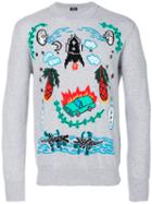 Diesel - Illustrated Graphic Sweater - Men - Cotton/other Fibers - S, Grey, Cotton/other Fibers