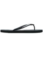 Ea7 Emporio Armani Logo Stamp Flip-flops - Black