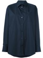 Maison Margiela Oversized Smart Shirt, Women's, Size: 46, Blue, Cotton