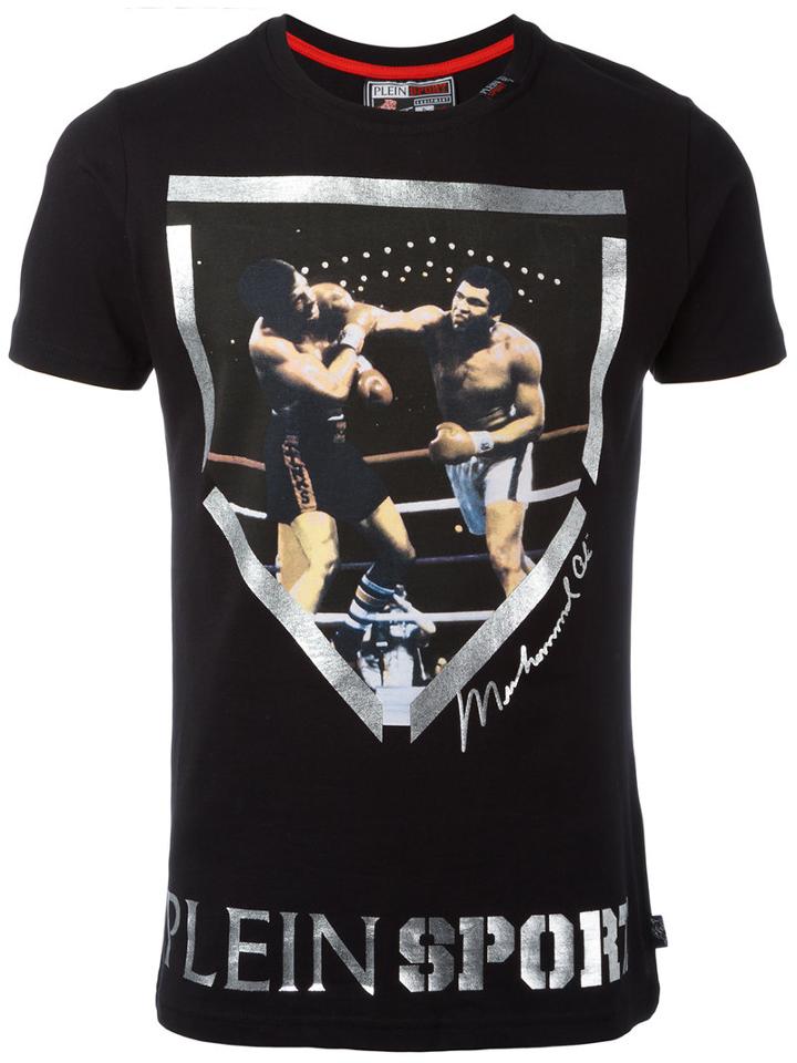 Plein Sport Muhammad Ali T-shirt, Men's, Size: Large, Black, Cotton