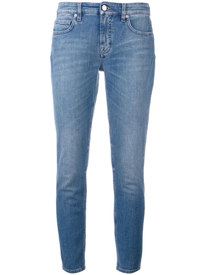 Victoria Beckham - Cropped Jeans - Women - Cotton/spandex/elastane - 28, Blue, Cotton/spandex/elastane