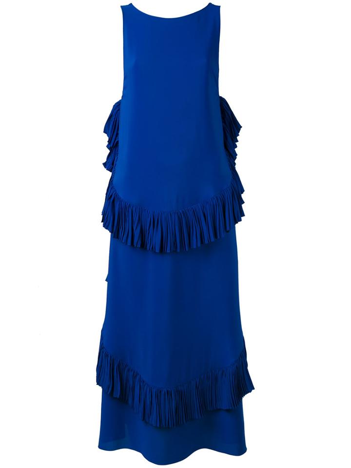 No21 - Shift Dress - Women - Silk/acetate - 40, Blue, Silk/acetate