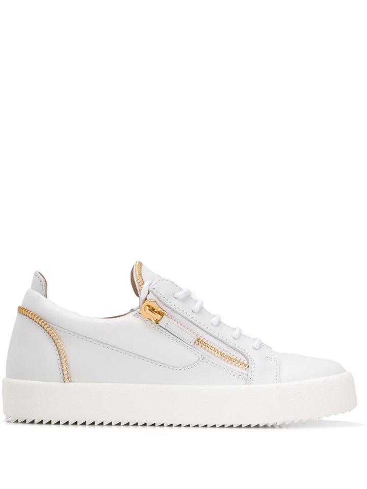 Giuseppe Zanotti Nicki Zipper Detail Sneakers - White