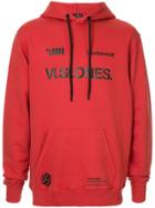 Marcelo Burlon County Of Milan Lettering Print Hoodie - Red
