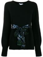 Blumarine Belted Bell Sleeve Sweater - Nero.