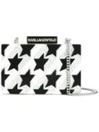Karl Lagerfeld Stars Motif Rigid Clutch, Women's, Nude/neutrals