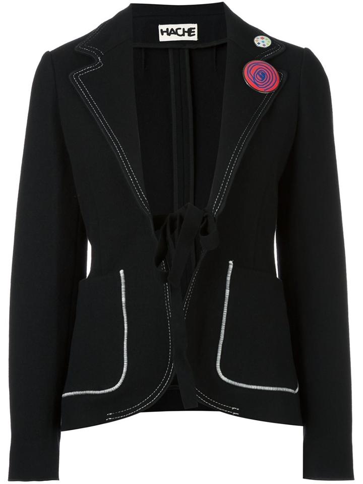 Hache Contrast Stitching Blazer