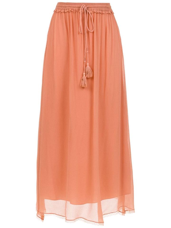 Nk Silk Midi Skirt - Pink