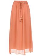 Nk Silk Midi Skirt - Pink