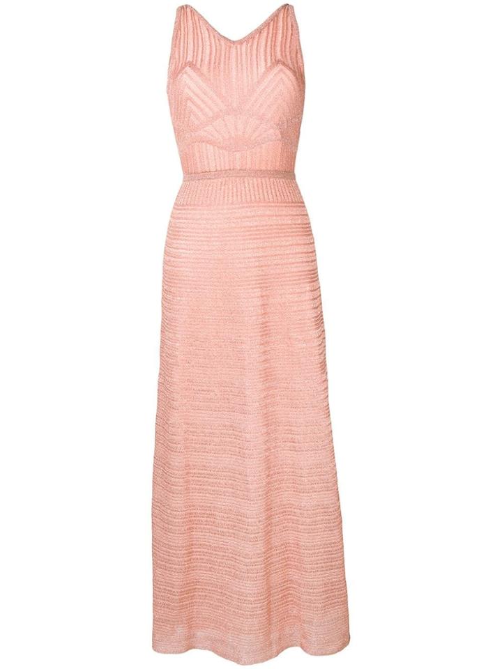 M Missoni Metallic-knit Maxi Dress - Pink
