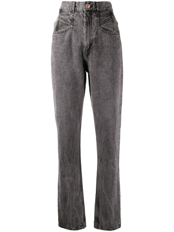 Isabel Marant Dorsya High Waist Jeans - Grey