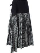 Haider Ackermann Asymmetric Checked Midi Skirt