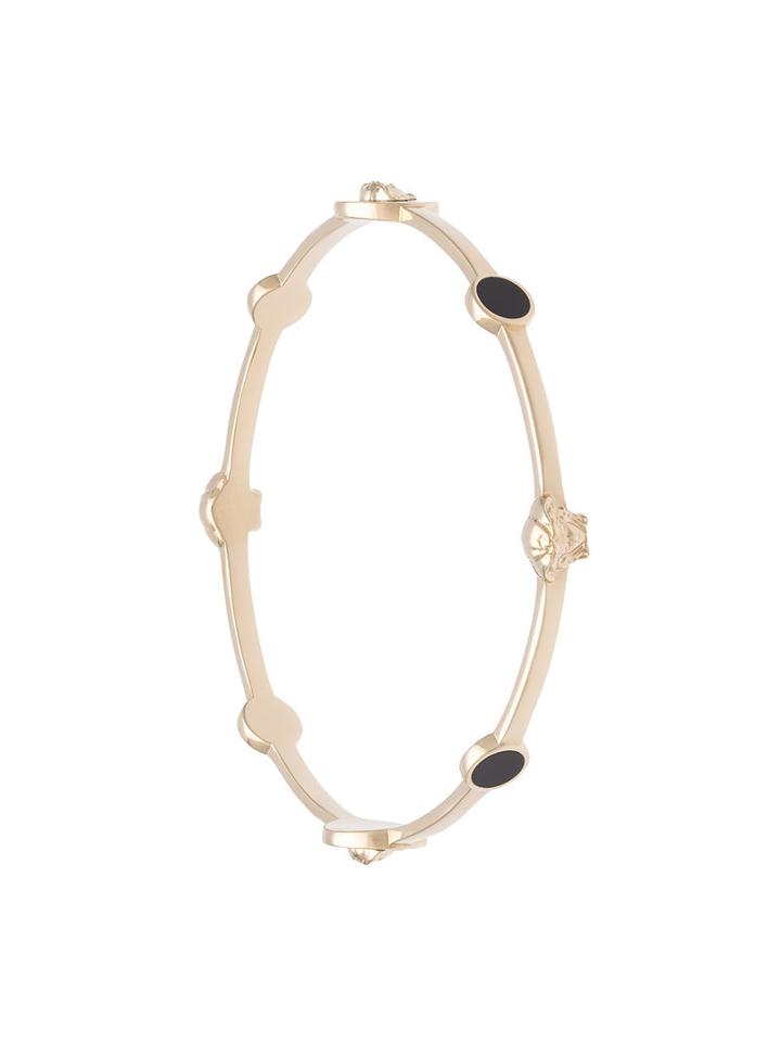 Versace Medusa Charm Bangle, Women's, Metallic