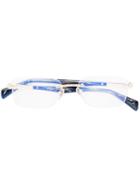 Bulgari - Square Frame Glasses - Unisex - Acetate/metal - 53, Blue, Acetate/metal