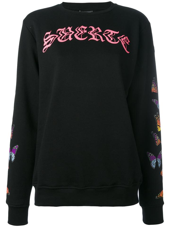 Marcelo Burlon County Of Milan - 'milie' Sweatshirt - Women - Cotton - S, Women's, Black, Cotton